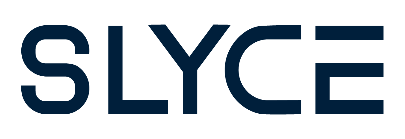 Slyce Nutrition brand logo featuring bold, athletic typography; a professional mark representing high-quality whey protein, BCAA, and amino acid supplements.